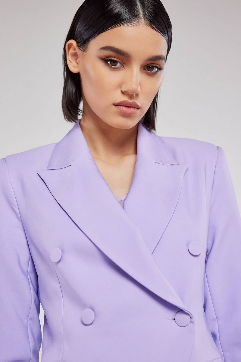 Lilac double breasted blazer OLIVIA