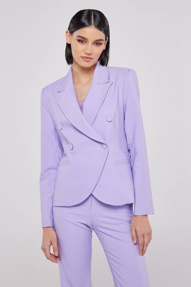 Lilac double breasted blazer OLIVIA