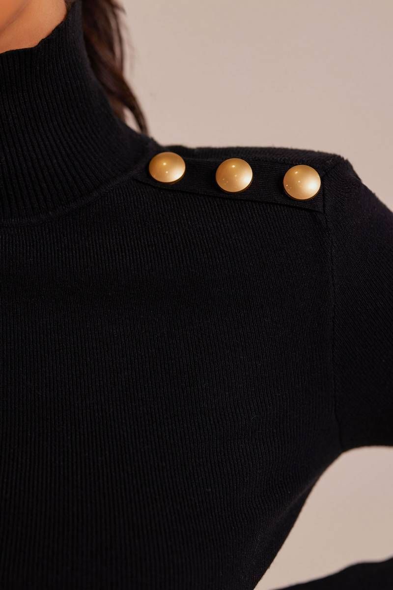 Turtleneck black sweater ALINA   
