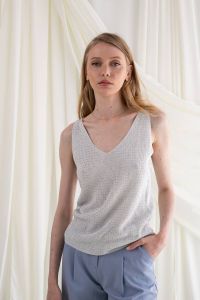 Knitted top with rhinestones CAMPRIAN