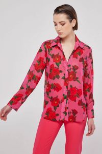 Fuchsia floral print shirt WALLY 