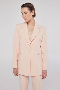 Longline cut blazer in light pink WALTER