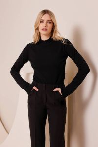 High-neck black sweater ARETH   