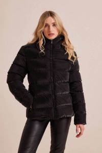 Hooded black puffer jacket SAVET 