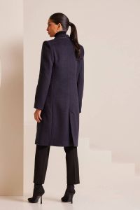 Woοl-blend coat In anthracite grey INESSA