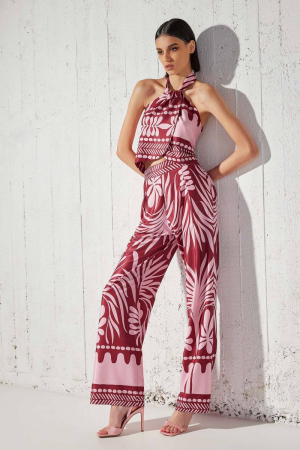 Wide leg printed trousers ODESSA