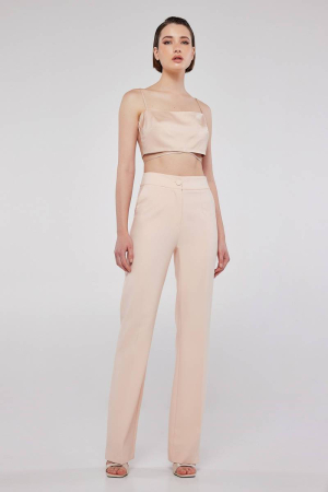 Straight leg relaxed cut light pink trousers PALMER