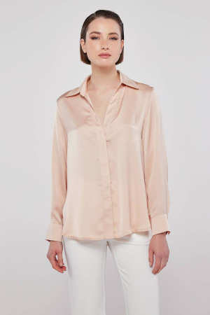 Satin shirt in light pink MATTESON